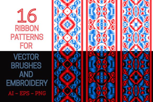 16 Ribbon Embroidery Brush Patterns