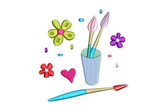 Colored Brushes: A Whimsical Seasonal Embroidery Staple