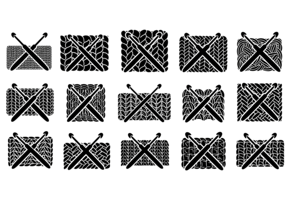 Crochet Hooks and Stitch Patterns SVG