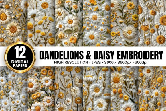 Dandelions Daisy Flowers Embroidery: A Craft Fair Review