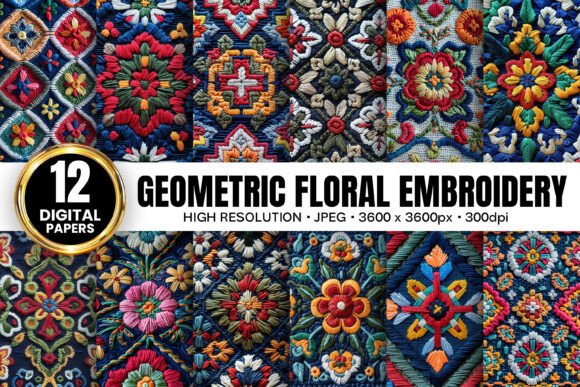 Geometric Flowers Embroidery Patterns: A Designer’s Review