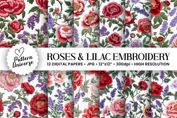 Lilac and Roses Embroidery Digital Paper: A Designer's Honest Review